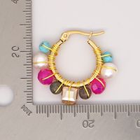 Ethnic Color Crystal Gem Earrings main image 5