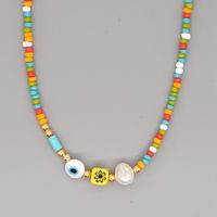 Bohemian Stained Glass Eye Beads Freshwater Pearl Necklace main image 5
