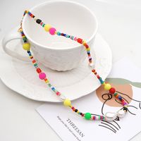 Ethnic Style Natural Freshwater Pearl Stained Glass Rice Beads Necklace main image 1