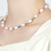 Collier De Perles Arc-en-ciel De Perles D&#39;eau Douce Bohème À La Mode main image 1