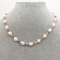Fashion Bohemian Freshwater Pearl Rainbow Bead Necklace main image 5