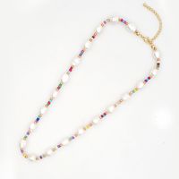 Fashion Bohemian Freshwater Pearl Rainbow Bead Necklace main image 6