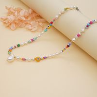 Bohemianfreshwater Pearl Handmade Eye Bead Rainbow Necklace main image 5