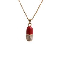 Fashion Removable Micro-inlaid Zircon Capsule Pendant Necklace sku image 1