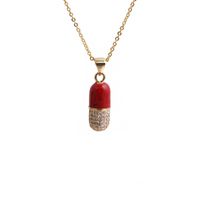 Fashion Removable Micro-inlaid Zircon Capsule Pendant Necklace sku image 2