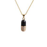 Fashion Removable Micro-inlaid Zircon Capsule Pendant Necklace sku image 4