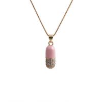 Fashion Removable Micro-inlaid Zircon Capsule Pendant Necklace sku image 5