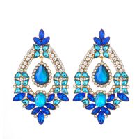 Fashion Color Diamond Alloy Geometric Earrings sku image 3