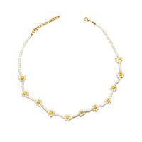 Einfache Gänseblümchen Kleine Blume Miyuki Perlenkette sku image 2