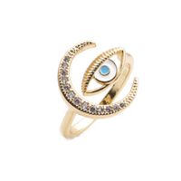 Fashion Zircon Eye Moon Ring sku image 1