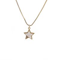 Fashion Simple Moon Star Pendant Gold Micro-inlaid Zircon Necklace sku image 3