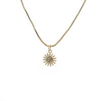 Fashion Simple Moon Star Pendant Gold Micro-inlaid Zircon Necklace sku image 5