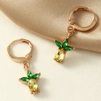 Korean Style Diamond-studded Grape Fruit Earrings sku image 1