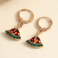 Korean Style Diamond-studded Grape Fruit Earrings sku image 5