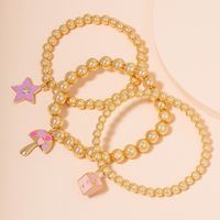 Simple Alloy Beaded Bracelet Set sku image 1