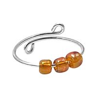 New Multicolor Bead Rotatable Metal Ring Wholesale sku image 5