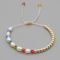 Retro Miyuki Rice Bead Woven Letter Beaded Bracelet sku image 1