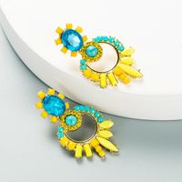Fashion Geometric Acrylic Color Flower Earrings sku image 2