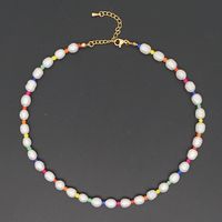 Baroque Ethnic Pearl Stained Glass Bead Necklace Wholesale sku image 1