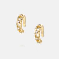 Fashion Simple Gold-plated Zircon Ear Clips Wholesale main image 1