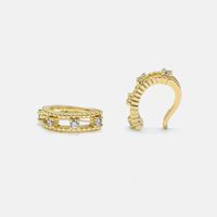 Fashion Simple Gold-plated Zircon Ear Clips Wholesale main image 4