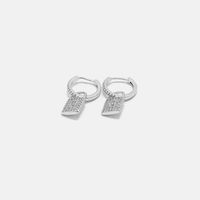 Fashion Popular Gold-plated Zircon Small Lock Earrings main image 5