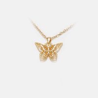 Fashion Pendant Carved Butterfly Necklace main image 1