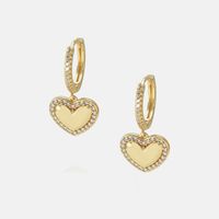 Fashion New Heart-shaped Zircon Earrings Wholesale main image 2