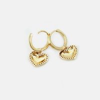 Fashion New Heart-shaped Zircon Earrings Wholesale main image 4