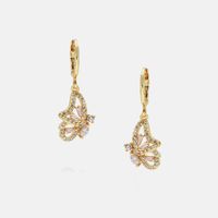 Fashion Simple Gold-plated Hollow Butterfly Wing Earrings main image 1