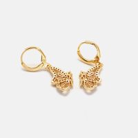Fashion Simple Gold-plated Hollow Butterfly Wing Earrings main image 6