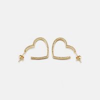 Fashion Heart-shaped Zircon Earrings main image 1