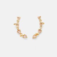 Fashion Style Color Gold-plated Heart Shape Earrings main image 4