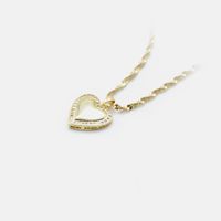 Fashion Heart-shaped Pendant Copper Necklace Earrings Set main image 4