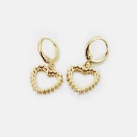 Fashion Gold-plated Zircon Heart-shaped Earrings main image 6