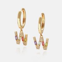 Fashion Style Mixed Color Letter Earrings Wholesale main image 1