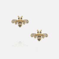 Fashion Little Bee Zircon Earrings Wholesale main image 1
