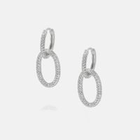 Fashion Zircon O-shaped Earrings Wholesale main image 3