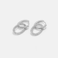 Fashion Zircon O-shaped Earrings Wholesale main image 4