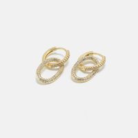 Fashion Zircon O-shaped Earrings Wholesale main image 5