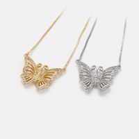 Wholesale Fashion Hollow Butterfly Clavicle Pendant Gold-plated Necklace main image 4