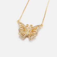 Wholesale Fashion Hollow Butterfly Clavicle Pendant Gold-plated Necklace main image 5
