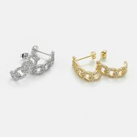 Fashion Gold-plated Zircon Earrings Wholesale main image 6
