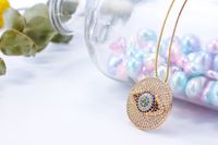 Fashion Devil's Eye Colorful Zircon Necklace Pendant main image 6