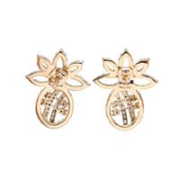 Boucles D&#39;oreilles Ananas Zircon Mode En Gros main image 4