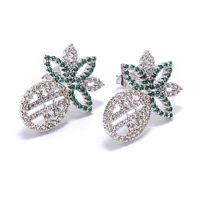 Fashion Zircon Pineapple Earrings Wholesale main image 6