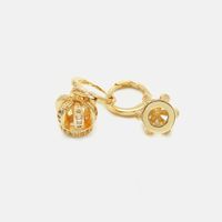 Fashion Gold-plated Long Hollow Crown Earrings main image 5