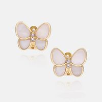 Fashion Retro Butterfly Copper Earrings Wholesale main image 1