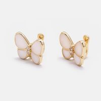 Fashion Retro Butterfly Copper Earrings Wholesale main image 3