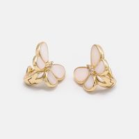 Fashion Retro Butterfly Copper Earrings Wholesale main image 5